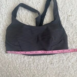 Lululemon Sports bra, dark grey, size 6, EUC